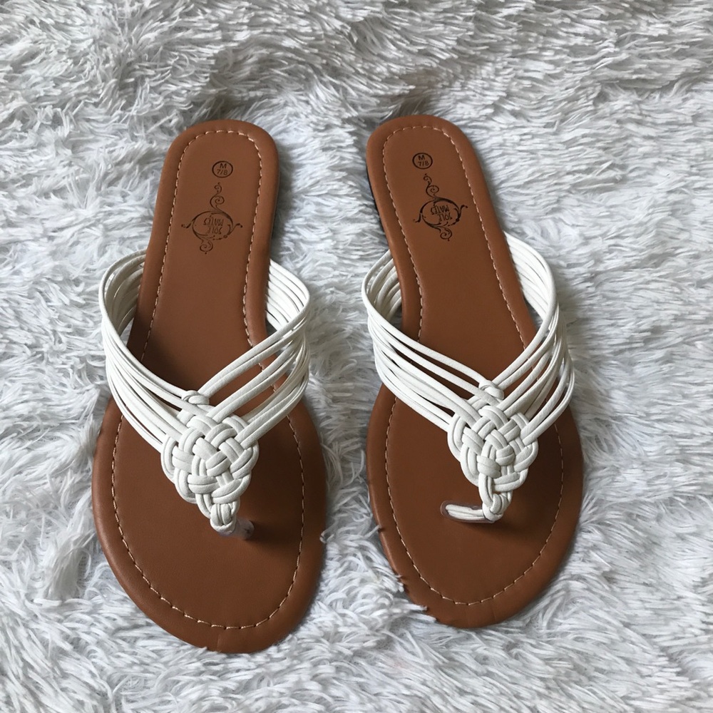 White sandals